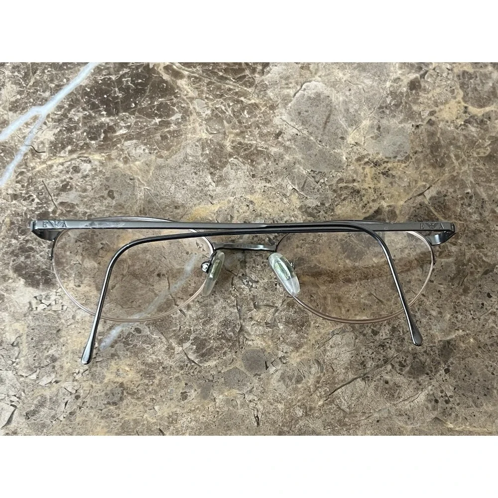 Emporio Armani Eyeglasses Frames Only, 118 1145, 47-19-130, Silver Made in Italy